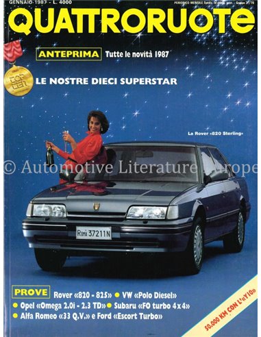 1987 QUATTRORUOTE MAGAZIN 375 ITALIENISCH