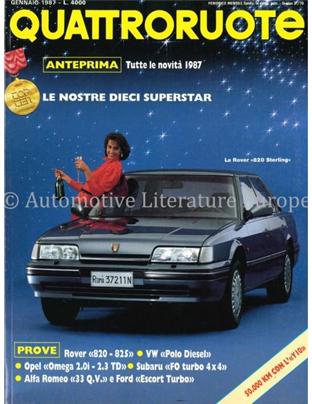 1987 QUATTRORUOTE MAGAZIN 375 ITALIENISCH