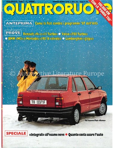 1987 QUATTRORUOTE MAGAZINE 376 ITALIAANS