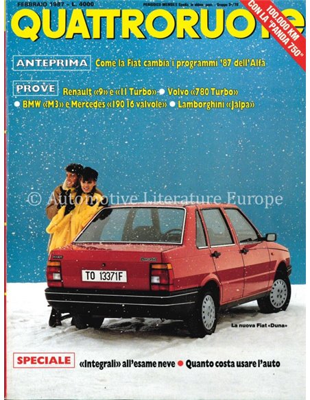 1987 QUATTRORUOTE MAGAZINE 376 ITALIAANS