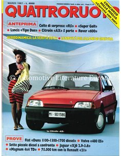 1987 QUATTRORUOTE MAGAZINE 377 ITALIAANS