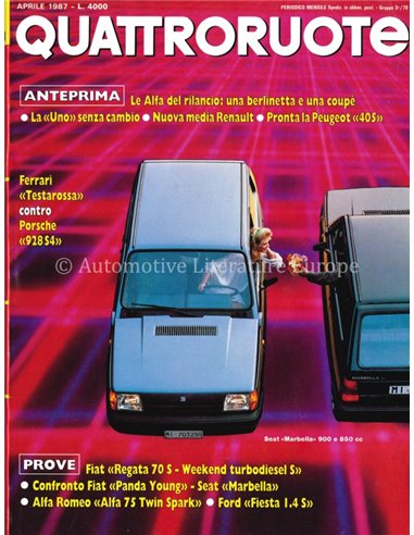 1987 QUATTRORUOTE MAGAZINE 378 ITALIAANS