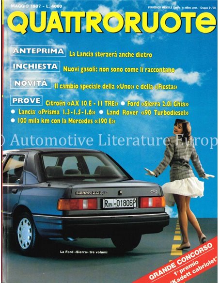 1987 QUATTRORUOTE MAGAZINE 379 ITALIAN