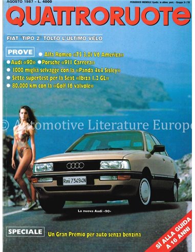 1987 QUATTRORUOTE MAGAZINE 382 ITALIAN