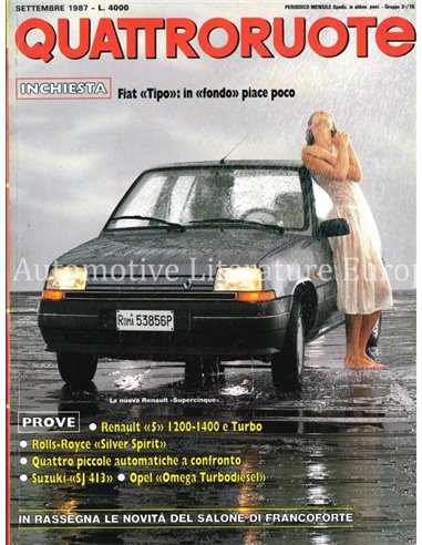 1987 QUATTRORUOTE MAGAZINE 383 ITALIAANS