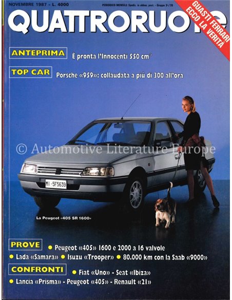 1987 QUATTRORUOTE MAGAZINE 385 ITALIAN