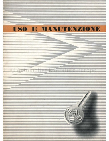 1957 CITROEN ID 19 BETRIEBSANLEITUNG ITALIENISCH
