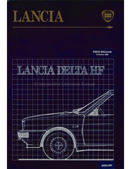 1985 LANCIA DELTA HF PRESSKIT ENGLISH