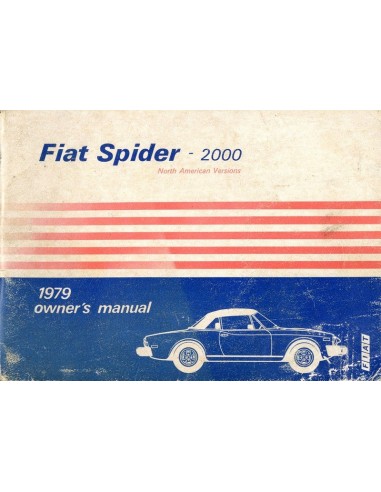 1979 FIAT SPIDER 2000 USA INSTRUCTIEBOEKJE ENGELS