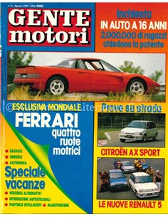 1987 GENTE MOTORI MAGAZINE 186 ITALIENISCH