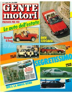1987 GENTE MOTORI MAGAZINE 185 ITALIAN