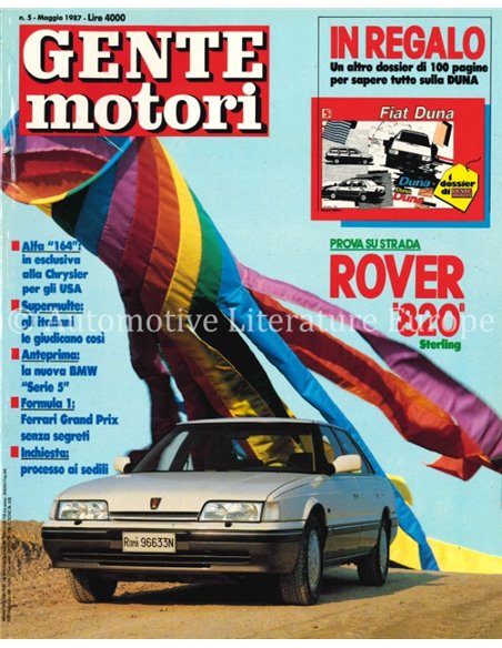 1987 GENTE MOTORI MAGAZINE 183 ITALIAANS