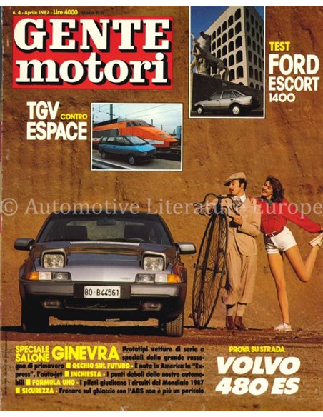1987 GENTE MOTORI MAGAZINE 182 ITALIAANS