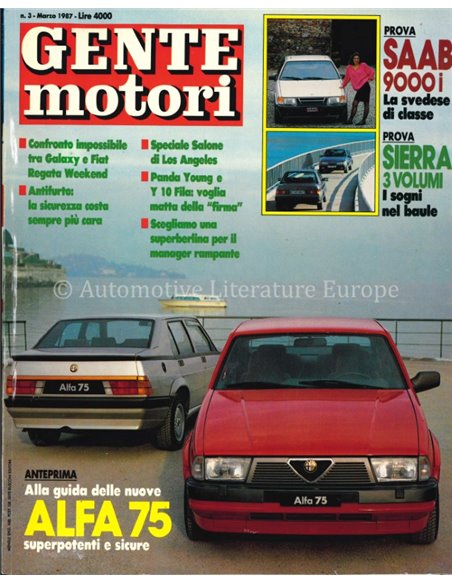 1987 GENTE MOTORI MAGAZINE 181 ITALIENISCH