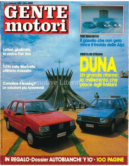 1987 GENTE MOTORI MAGAZINE 180 ITALIAN