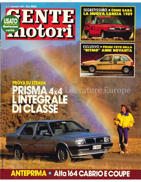 1987 GENTE MOTORI MAGAZINE 179 ITALIAANS