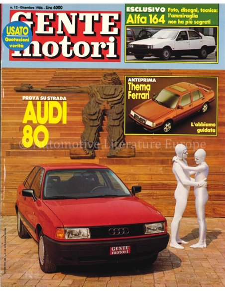 1986 GENTE MOTORI MAGAZINE 178 ITALIENISCH