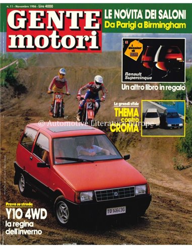 1986 GENTE MOTORI MAGAZINE 177 ITALIAANS