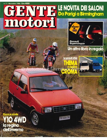 1986 GENTE MOTORI MAGAZINE 177 ITALIAANS