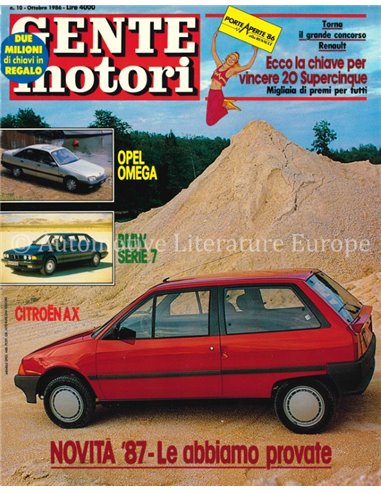 1986 GENTE MOTORI MAGAZINE 176 ITALIAANS
