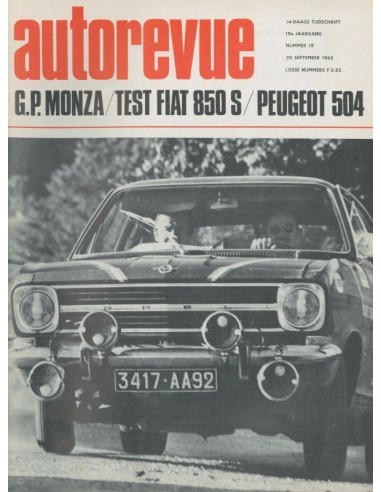 1968 AUTO REVUE MAGAZINE 19...
