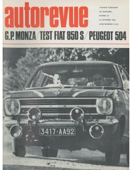 1968 AUTO REVUE MAGAZINE 19 NEDERLANDS
