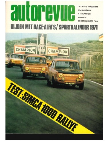 1971 AUTO REVUE MAGAZINE 1 Niederländisch