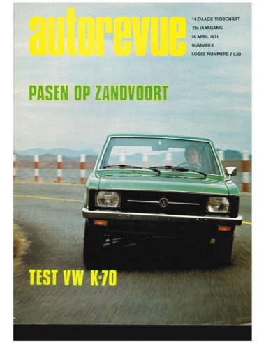 1971 AUTO REVUE MAGAZINE 8 NEDERLANDS