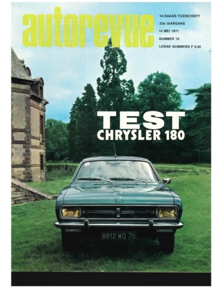 1971 AUTO REVUE MAGAZINE 10 NEDERLANDS