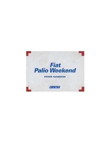 1999 FIAT PALIO WEEKEND INSTRUCTIEBOEKJE ENGELS