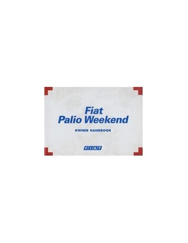 1999 FIAT PALIO WEEKEND INSTRUCTIEBOEKJE ENGELS