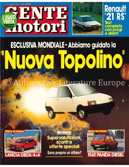 1986 GENTE MOTORI MAGAZINE 173 ITALIAANS