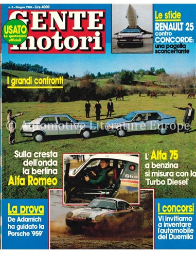 1986 GENTE MOTORI MAGAZINE 172 ITALIAANS