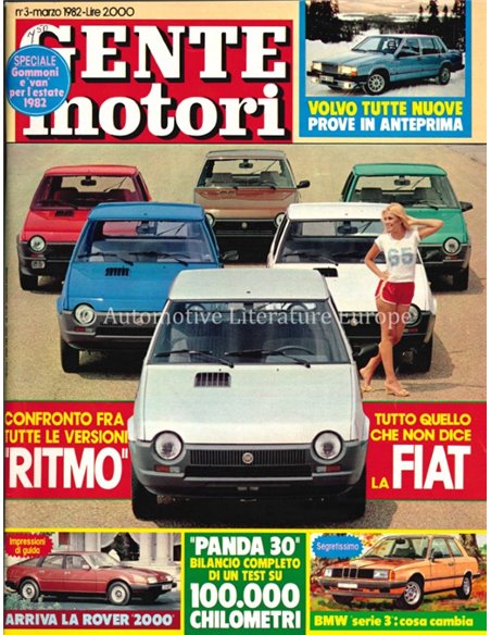 1982 GENTE MOTORI MAGAZINE 121 ITALIAANS