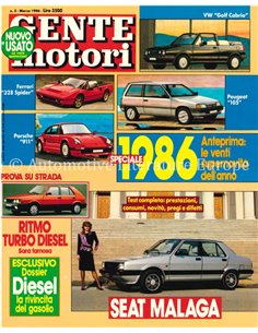 1986 GENTE MOTORI MAGAZINE 169 ITALIAANS