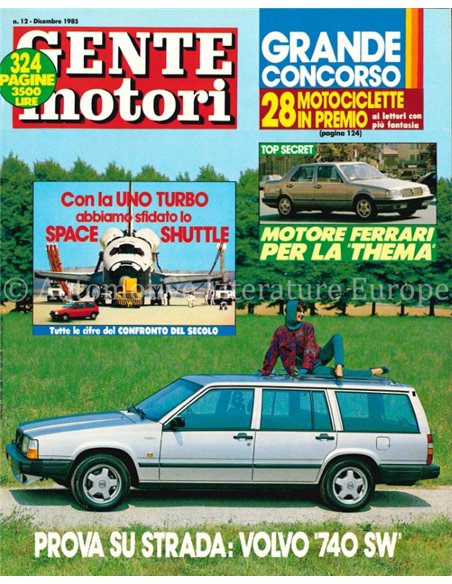 1985 GENTE MOTORI MAGAZINE 166 ITALIAN