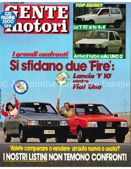 1985 GENTE MOTORI MAGAZINE 165 ITALIAANS