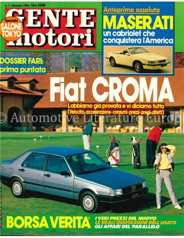 1986 GENTE MOTORI MAGAZINE 167 ITALIAANS