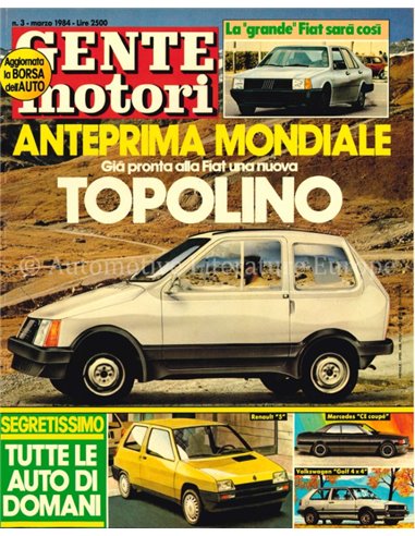 1984 GENTE MOTORI MAGAZINE 145 ITALIAN