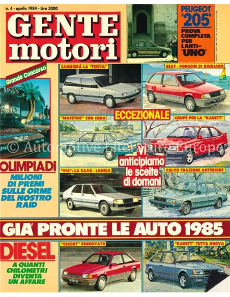 1984 GENTE MOTORI MAGAZINE 146 ITALIAN