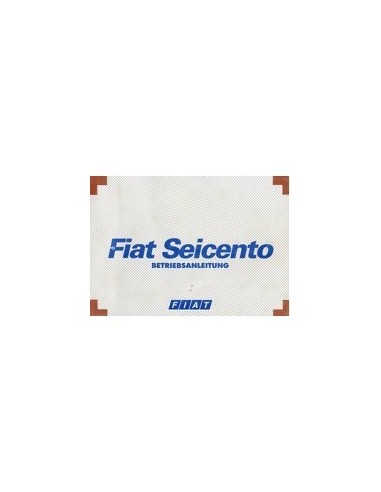 1998 FIAT SEICENTO INSTRUCTIEBOEKJE DUITS