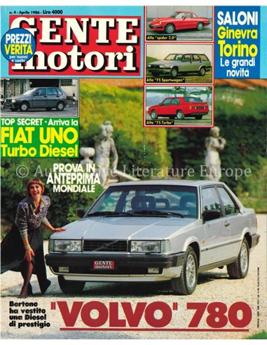 1986 GENTE MOTORI MAGAZINE 170 ITALIENISCH