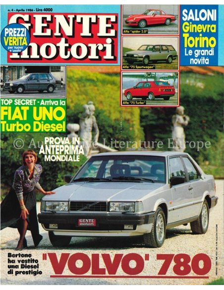 1986 GENTE MOTORI MAGAZINE 170 ITALIENISCH