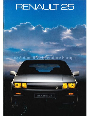 1986 RENAULT 25 BROCHURE DUTCH