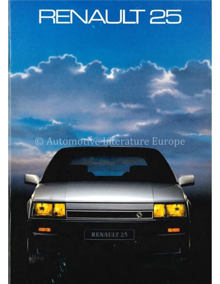 1986 RENAULT 25 BROCHURE DUTCH