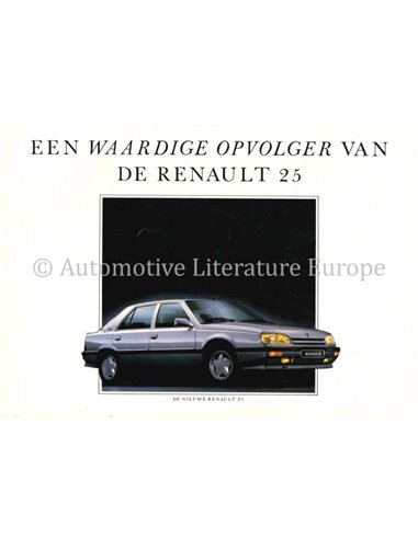 1988 RENAULT 25 PROSPEKT NIEDERLÄNDISCH