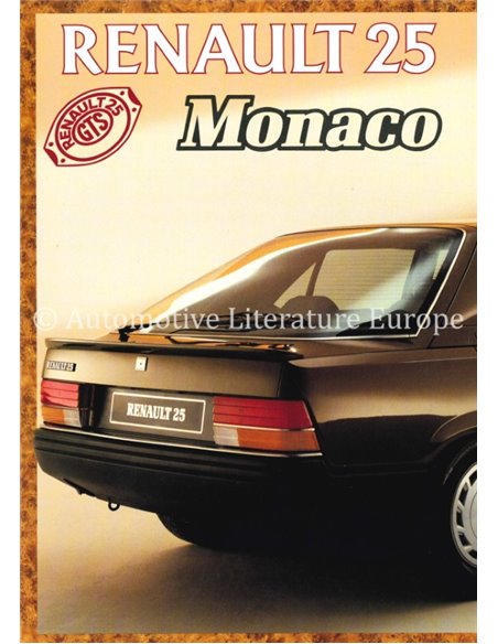 1987 RENAULT 25 BROCHURE DUTCH