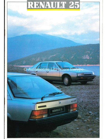 1987 RENAULT 25 BROCHURE NEDERLANDS