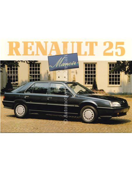 1992 RENAULT 25 MONOIR BROCHURE DUTCH