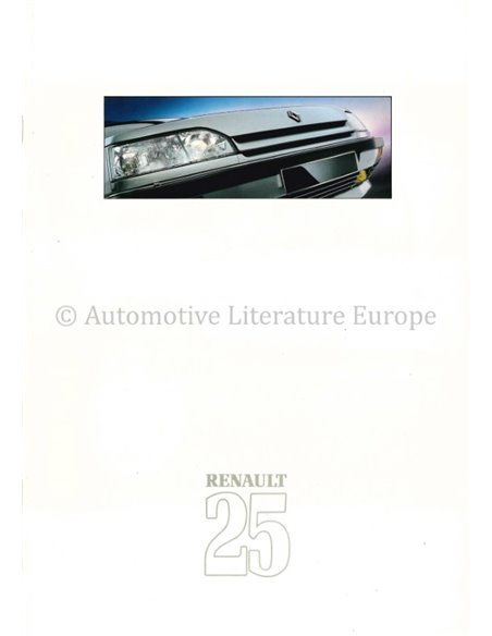 1989 RENAULT 25 BROCHURE DUTCH